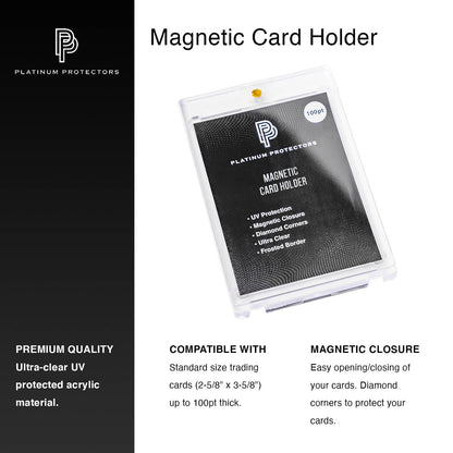 Platinum Protectors Magnetic Card Holders for Trading Cards - 100 pt