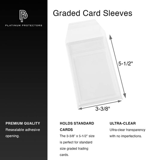 Platinum Protectors PSA Graded Card Sleeves with Resealable Strip - 100 Pack