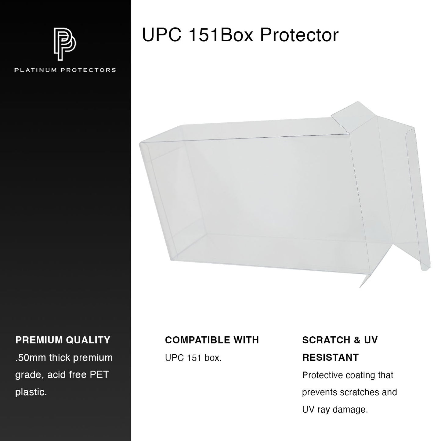 Platinum Protectors for Pokemon 151 UPC Ultra Premium Collection Boxes - UV & Scratch-Resistant