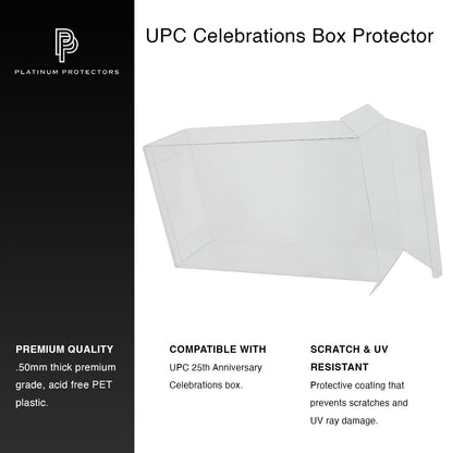 Platinum Protectors for Pokemon Ultra Premium 25th Anniversary Celebrations UPC Boxes - UV & Scratch-Resistant