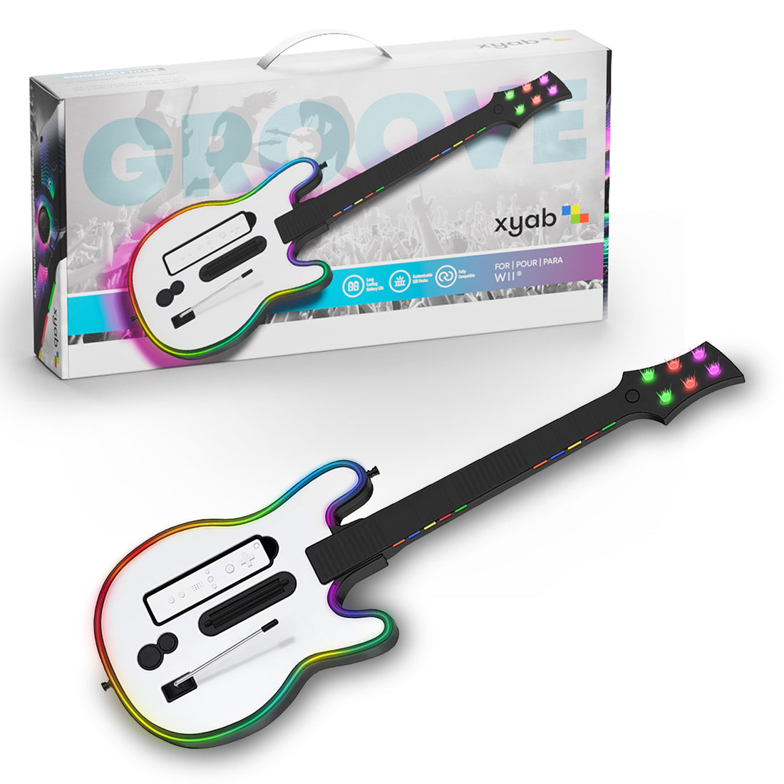 Wii Wireless Guitar Controller White