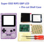 GBP Q5 Larger IPS Screen Display Build in OSD for Gameboy Pocket 8 Color Retro Pixel Screen Mod Kits with Shell