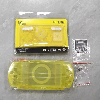 Crystal Colors for PSP2000 PSP 2000 2006 Game Console Shell Replacement Full Housing Cover Case with Button Kit