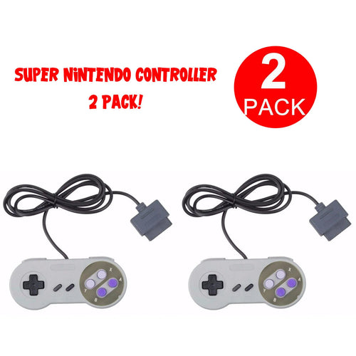 2 Pack SNES Controller Bundle Perfect For Multiplayer Setup