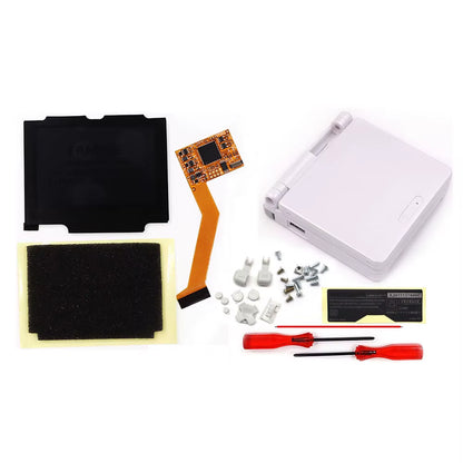 For GBA SP 10Levels Brightness V2 IPS Backlight Backlit LCD Mod for Gameboy Advance SP GBA SP with Pre-Trim Housing Shell