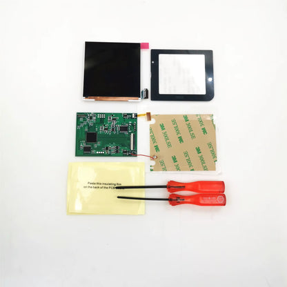 GBP Q5 Larger IPS Screen Display Build in OSD for Gameboy Pocket 8 Color Retro Pixel Screen Mod Kits with Shell