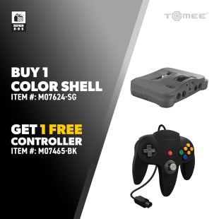 N64 Controller + Console Shell Bundle - Black