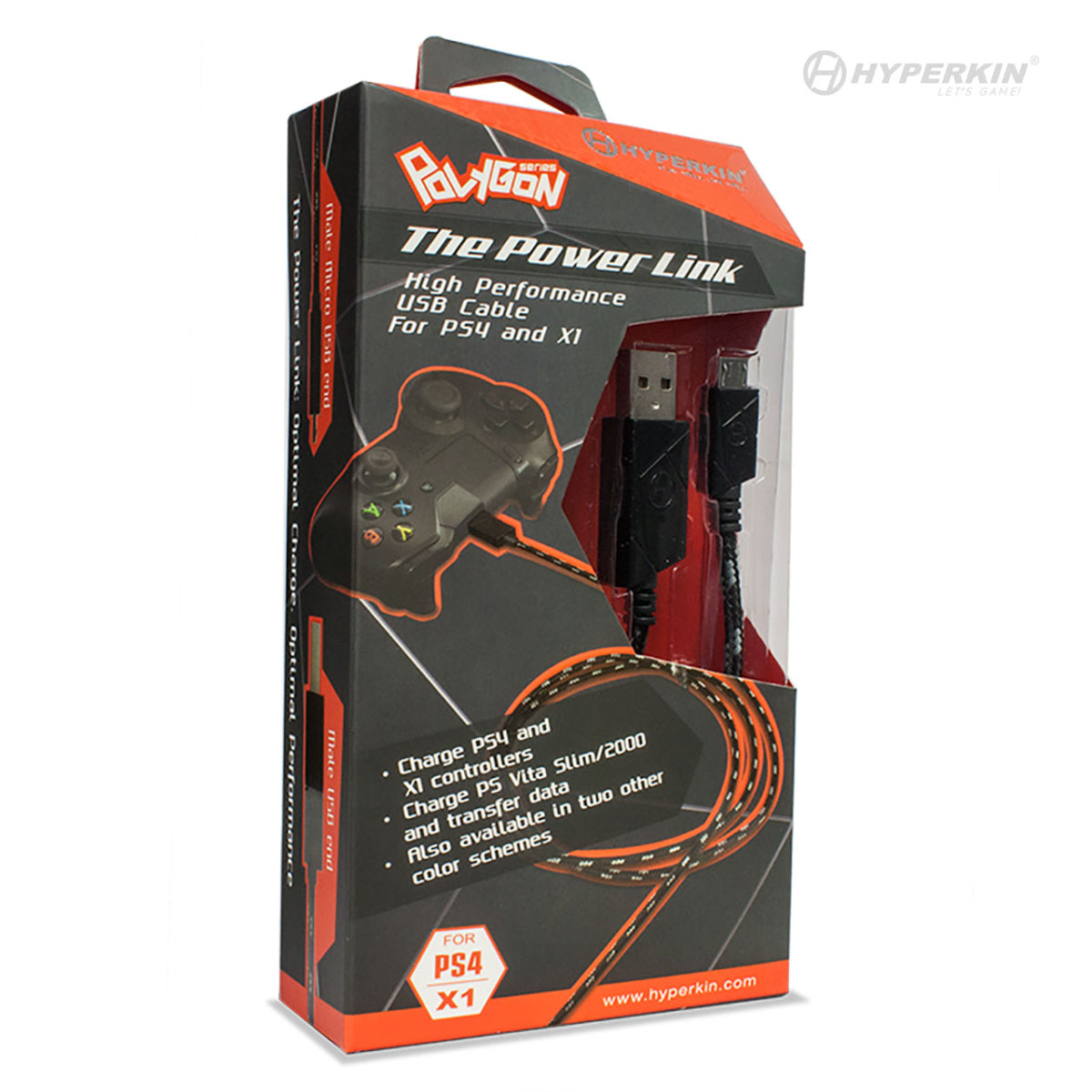 Xbox One / PS4 / PS Vita 2000 Braided Cable Micro USB Charger 10 ft long