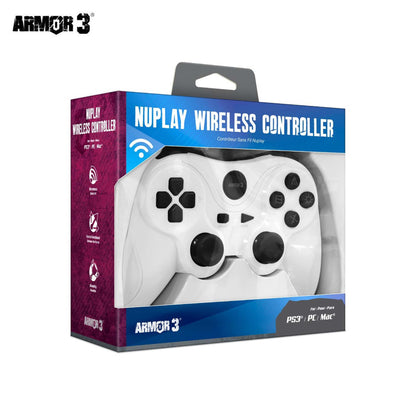 PS3 Wireless Controller White Armor 3