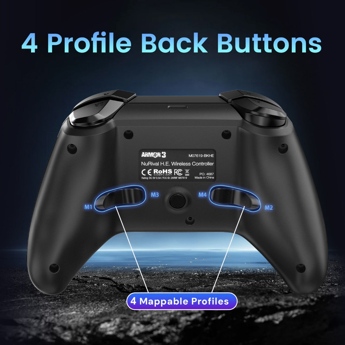 Wireless Hall Effect Controller Black for Nintendo Switch / Switch 2