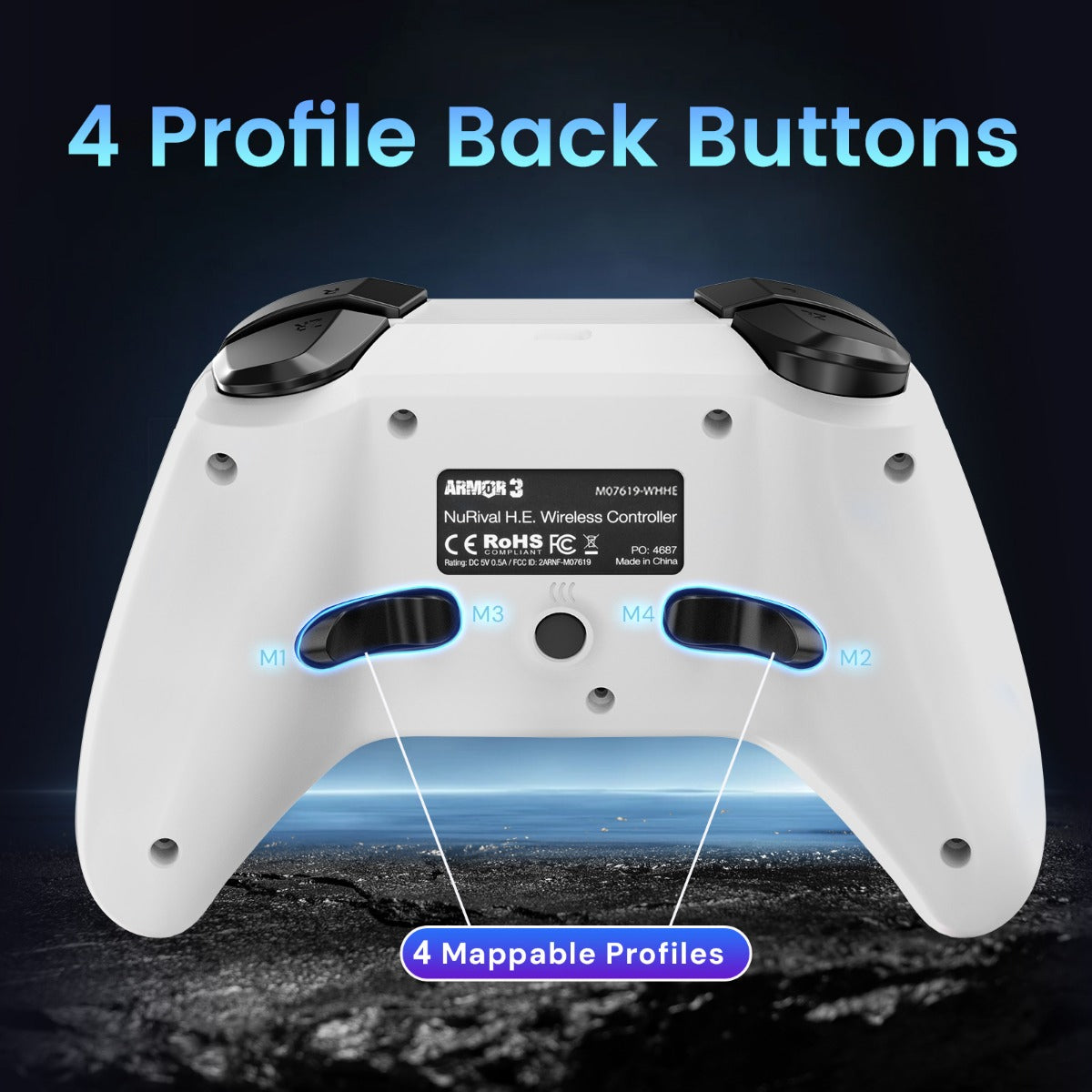 Wireless Hall Effect Controller White for Nintendo Switch / Switch 2